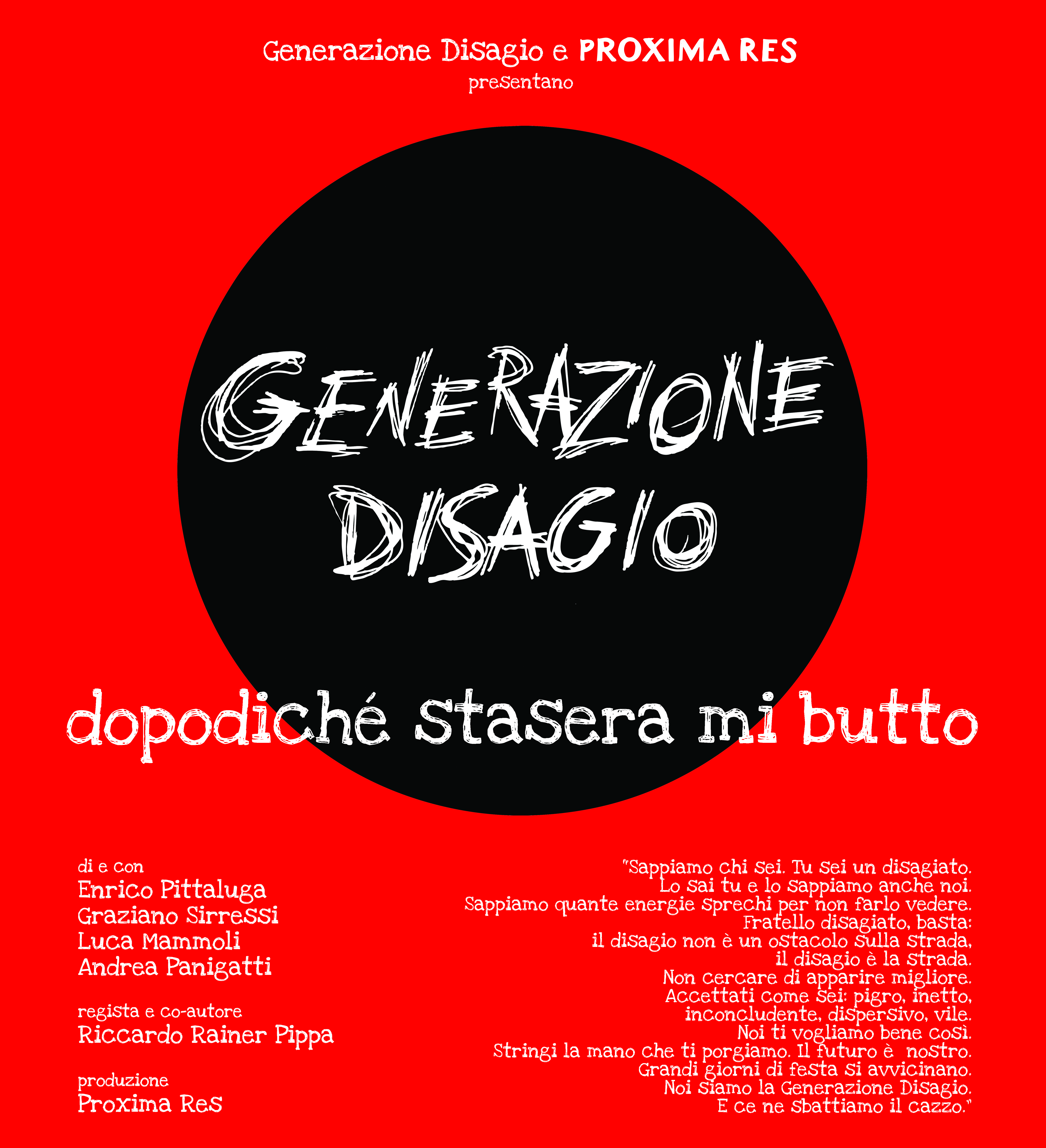 Generazione Disagio - Dopodiché stasera mi butto
